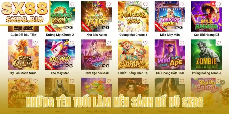 Nổ Hũ SX88 - Kho Tàng Slot Game Đa Dạng, Jackpot Khổng Lồ